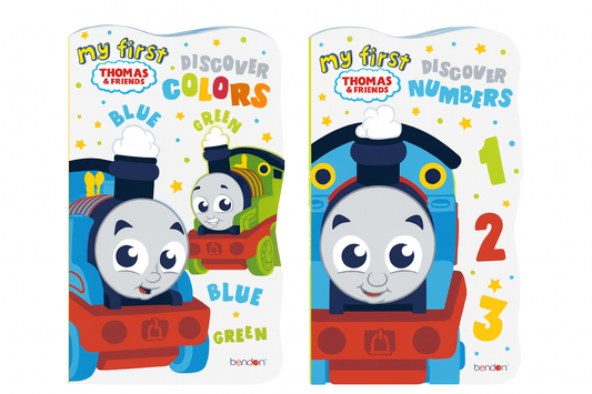Thomas & Friends Board Book Set (2-Pack) — “My First Books”: Learn Numbers & Colors with Thomas the Train