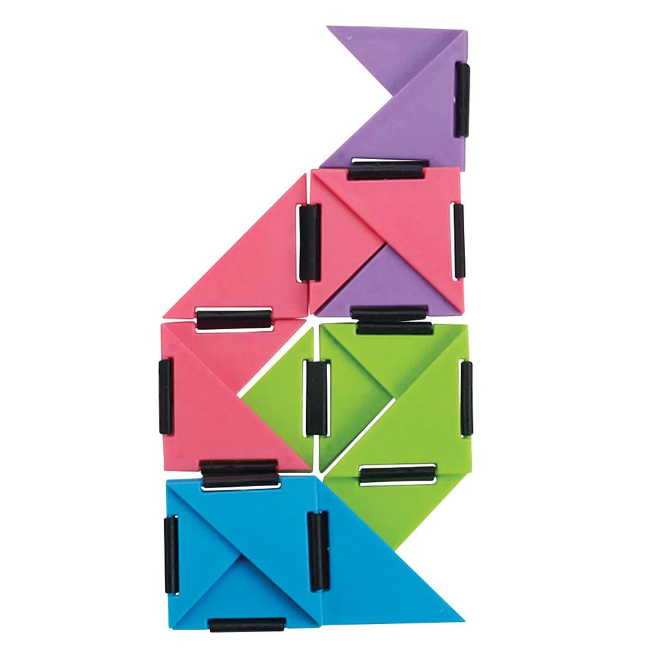 U-Fidget Hinged Triangle Puzzle – Pocket Fidget Toy (Assorted Colors)