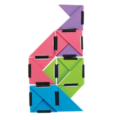 U-Fidget Hinged Triangle Puzzle – Pocket Fidget Toy (Assorted Colors)