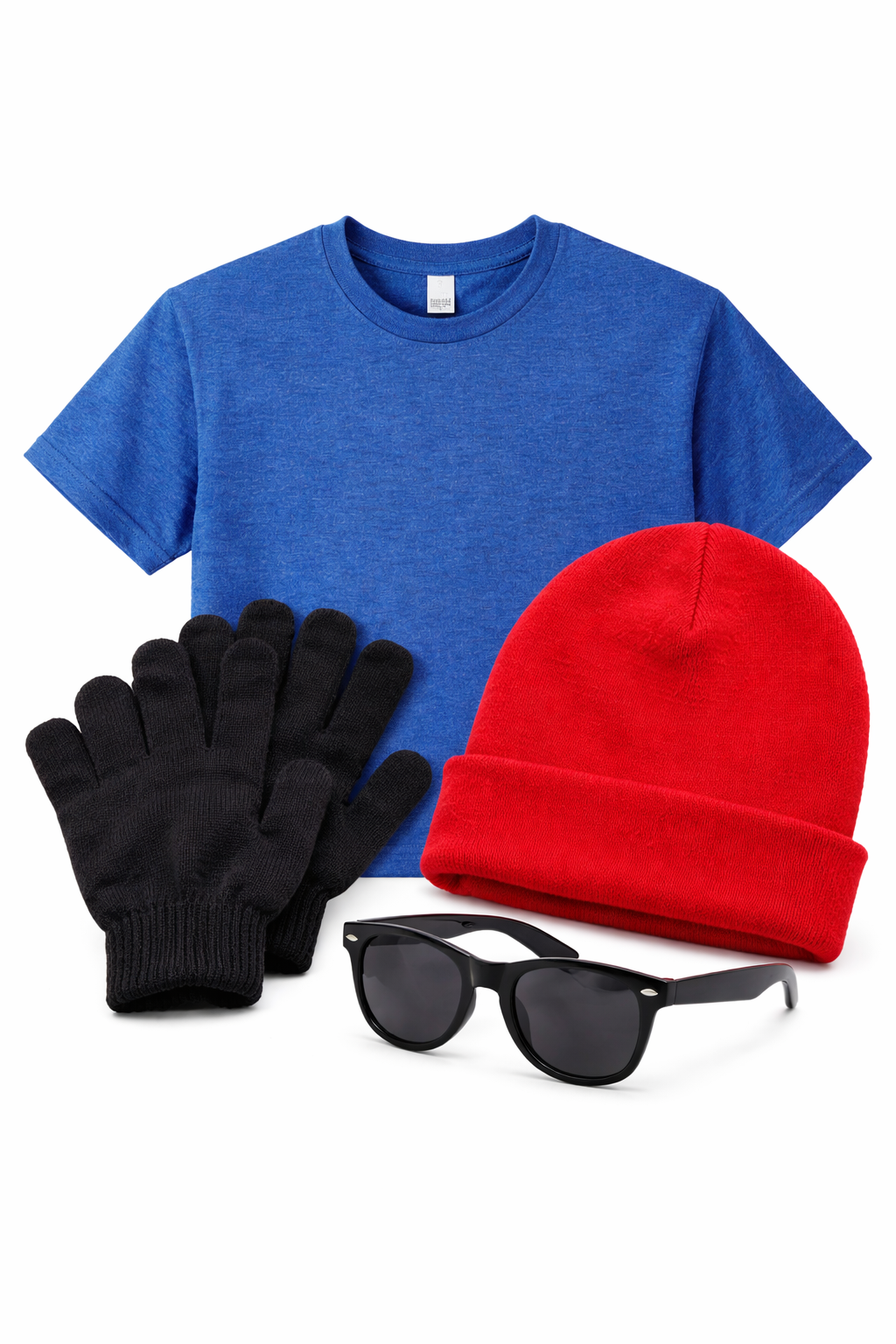 Boys $5 Winter Outfit Bundle – Tee + Beanie + Gloves + Sunglasses | Save 22%