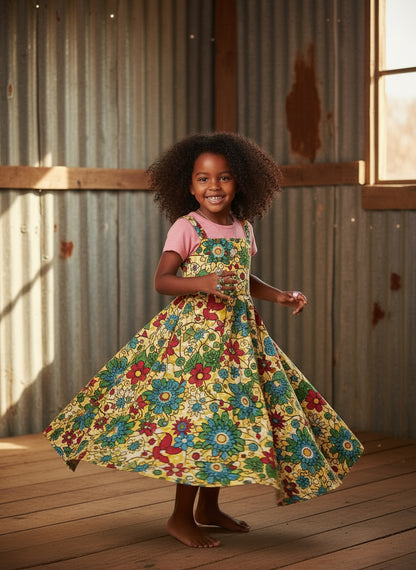 Disney Wish jewelry lifestyle image of a black girl in a dress wearing the rings