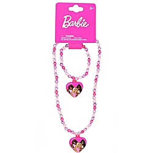 Barbie Necklace & Bracelet Set – Hanging Card (2 Assorted Styles)  Sold Individually