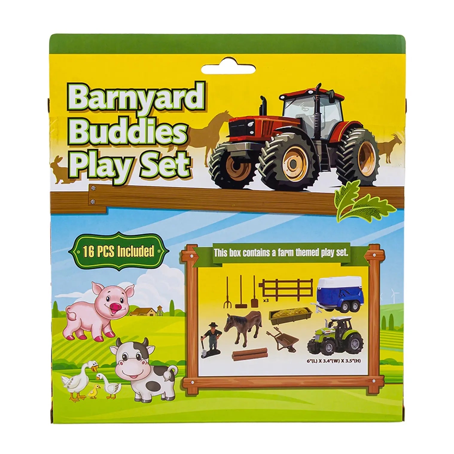 Barnyard Buddies Farm Play Set – 16 Pieces - Lion Wholesale