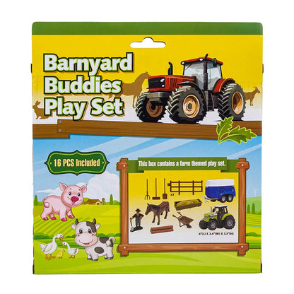 Barnyard Buddies Farm Play Set – 16 Pieces - Lion Wholesale