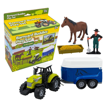 Barnyard Buddies Farm Play Set – 16 Pieces - Lion Wholesale