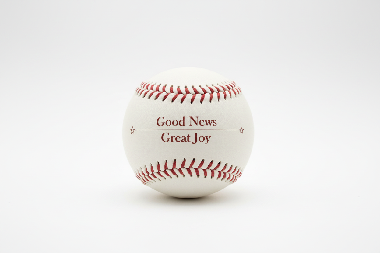 Pre-Order for Late March Arrival | Youth Rubber Baseball – “Good News, Great Joy”