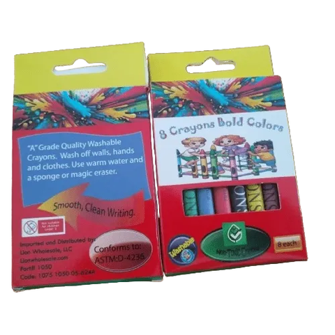 Bulk 8 Pack Grade A Crayons - Lion Wholesale