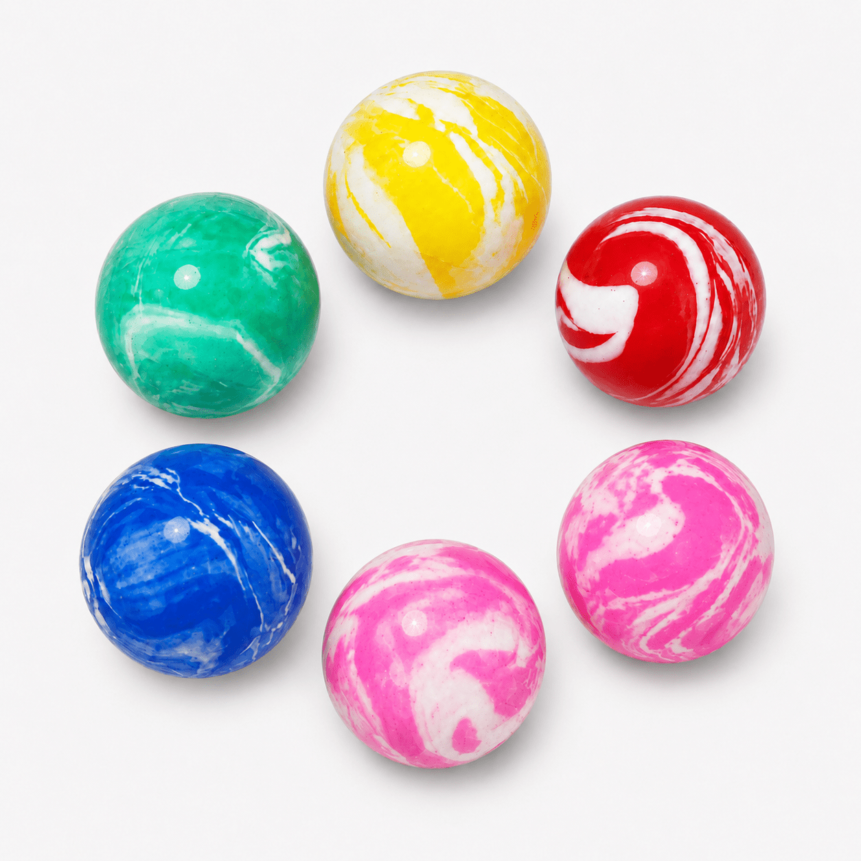 Bulk Rubber Bouncy Balls set | 1" Rubber Bouncy Ball 6 pack - Lion Wholesale