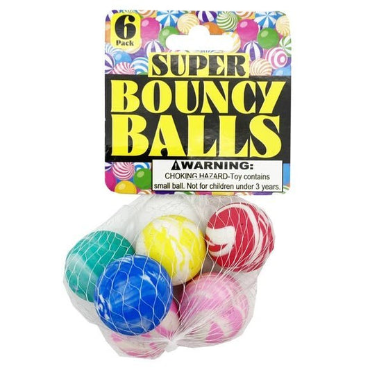 Bulk Rubber Bouncy Balls set | 1" Rubber Bouncy Ball 6 pack - Lion Wholesale