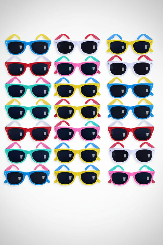 Bulk Wholesale 50 Pack Kids UV Sunglasses, Assorted Colors, Ages 3 - 6 - Lion Wholesale