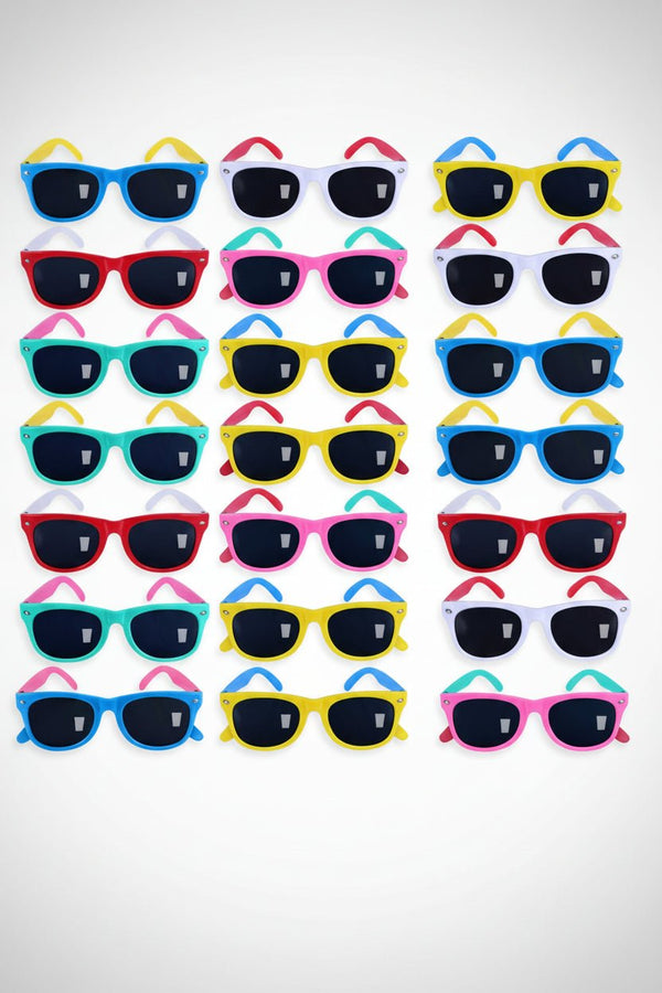 Bulk Wholesale 50 Pack Kids UV Sunglasses, Assorted Colors, Ages 3 - 6 - Lion Wholesale