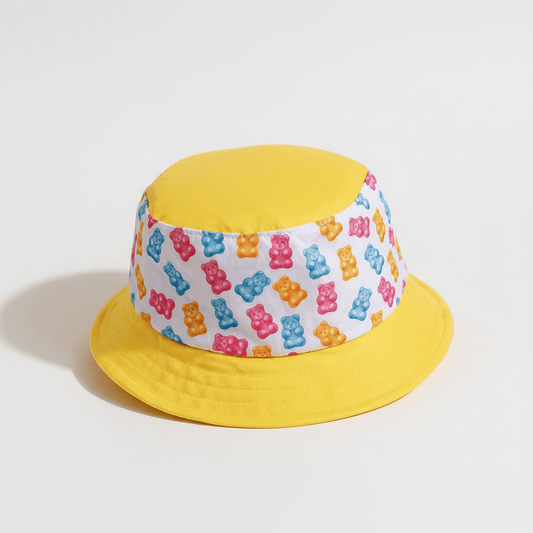 Candy Critters Yellow Gummy Bear Bucket Hat for Kids - Lion Wholesale