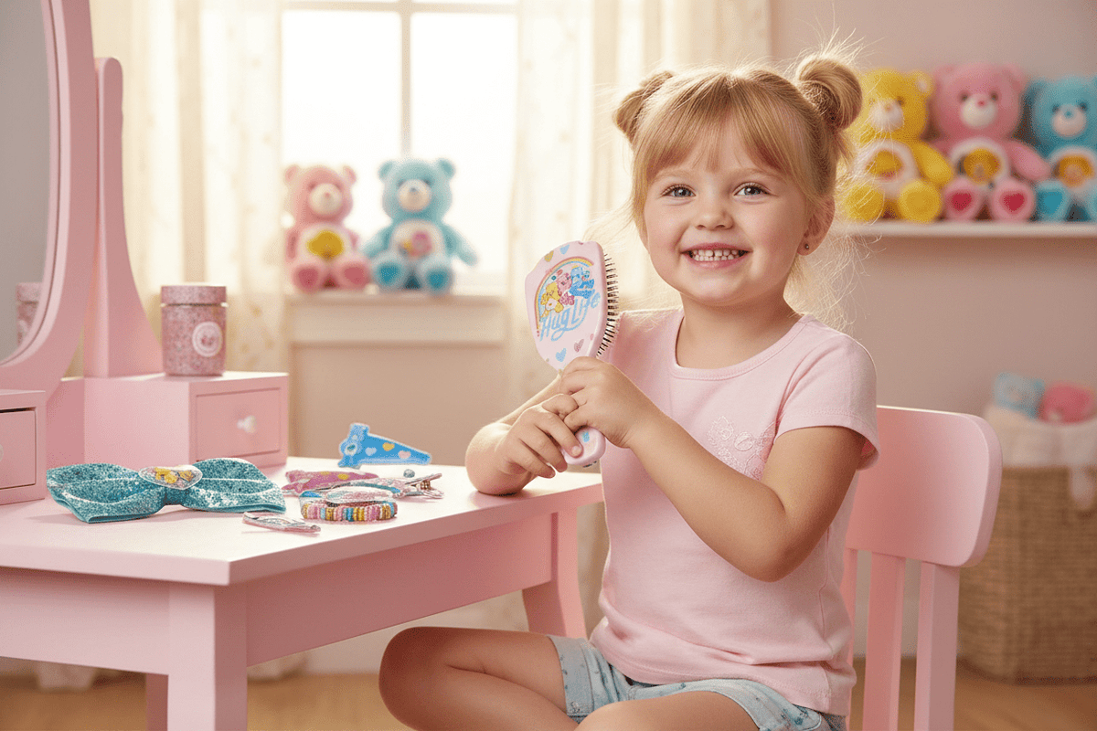 Care Bears Brush & Hair Accessories Gift Set | Licensed Kids' Hair Accessories - Lion Wholesale