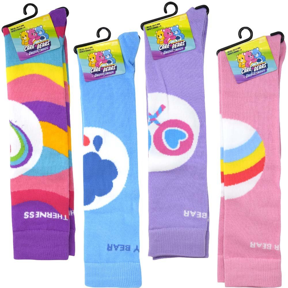 Care Bears Character Socks (4 Pairs) — Soft Stretch Fit, Sizes 4–10 - Lion Wholesale