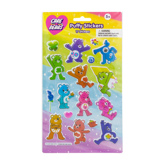 Care Bears Puffy Stickers – 17 - Pack by Inkology - Lion Wholesale
