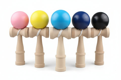 Classic Wooden Kendama Toy - Master Coordination and Focus(Actual colors may vary - sold individually) - Lion Wholesale