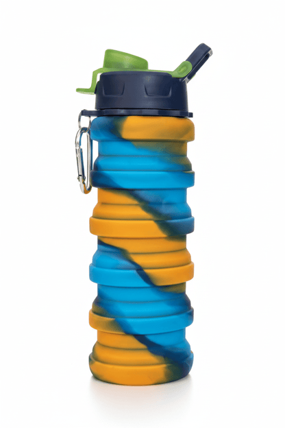 Collapsible Silicone Water Bottle 17oz | BPA - Free | Shoebox & Bulk Gift Ready | Multicolor - Lion Wholesale