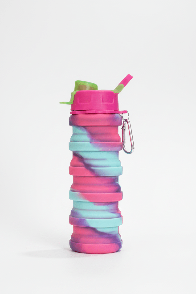 Collapsible Silicone Water Bottle 17oz | BPA - Free | Shoebox & Bulk Gift Ready | Multicolor - Lion Wholesale