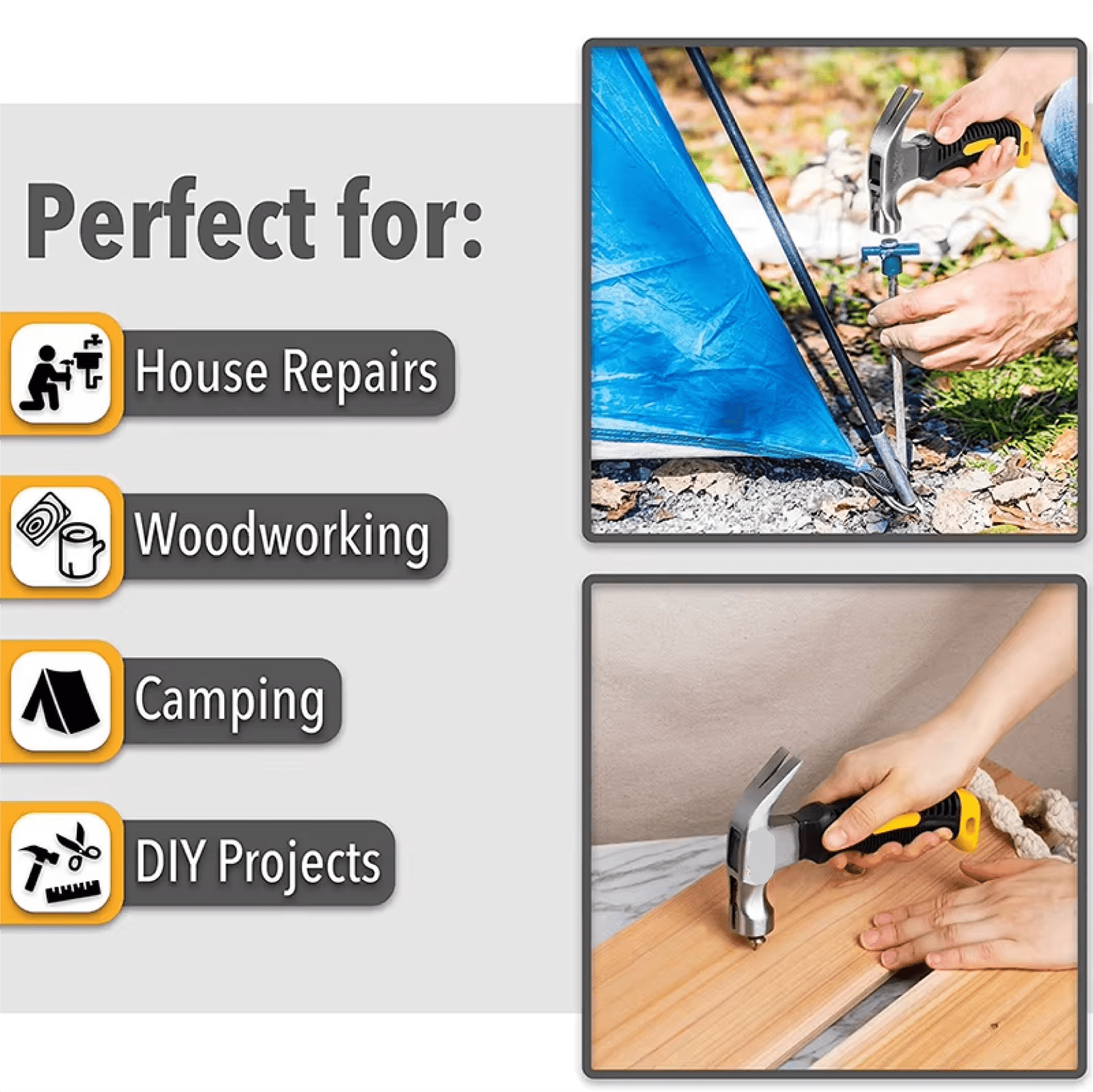 Compact Claw Hammer - Shorty Hammer – 6.25” - Lion Wholesale