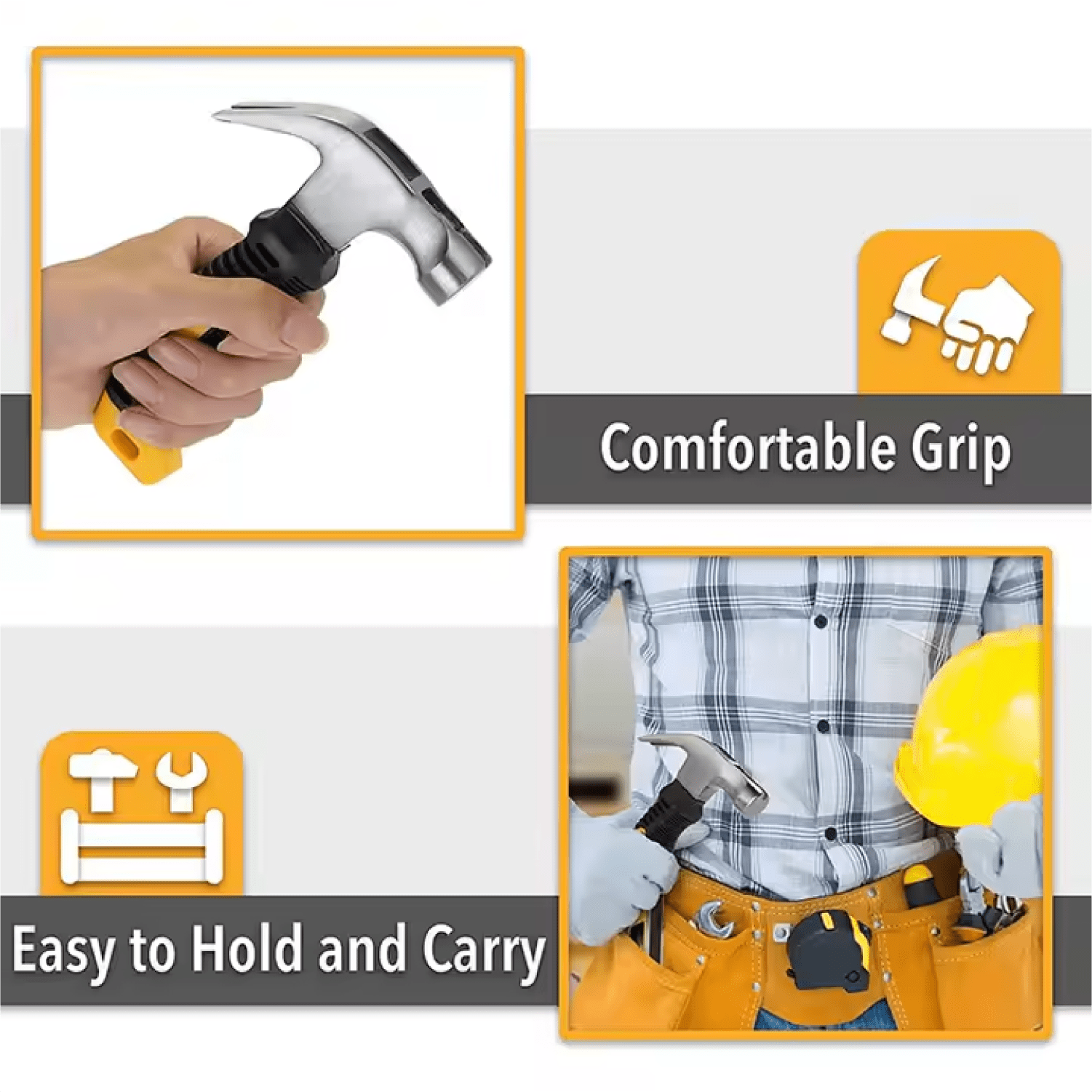 Compact Claw Hammer - Shorty Hammer – 6.25” - Lion Wholesale
