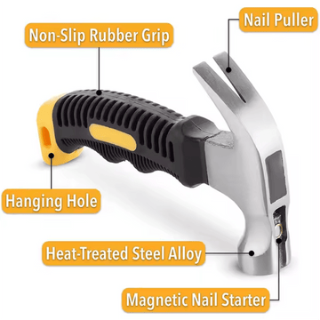 Compact Claw Hammer - Shorty Hammer – 6.25” - Lion Wholesale