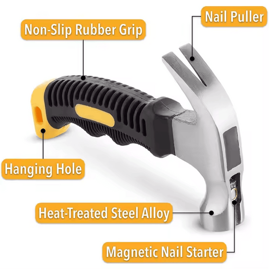 Compact Claw Hammer - Shorty Hammer – 6.25” - Lion Wholesale