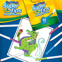 Crayola 10ct Washable Super Tips Markers - Lion Wholesale