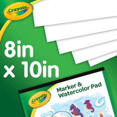 Crayola Marker Water Color Pad 10" Long x 8" Wide x 50 sheets. - Lion Wholesale