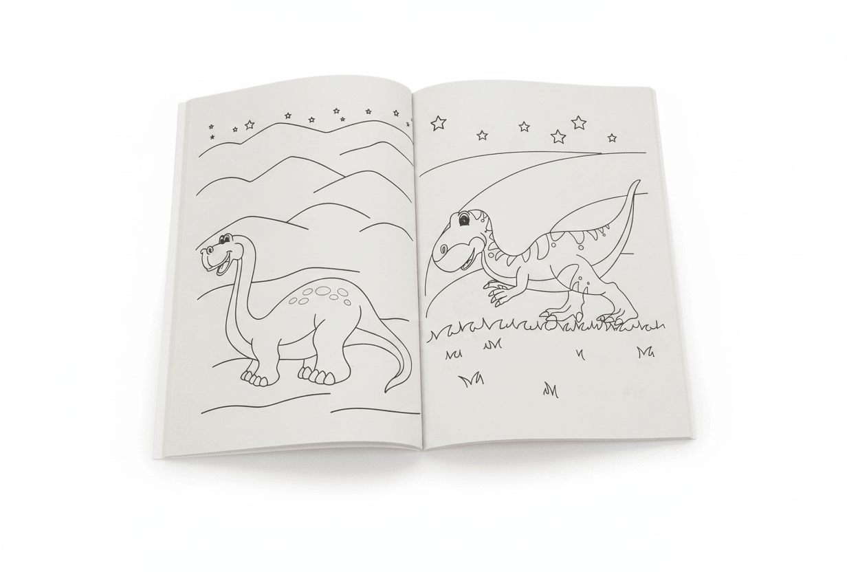 Dino World Coloring Book for Kids – 80 Pages of Dinosaur Fun - Lion Wholesale