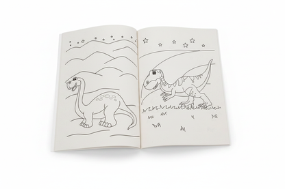 Dino World Coloring Book - Open Pages 