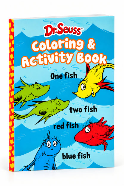 Dr. Seuss Coloring and Activity Book Set – Fox in Socks & One Fish Two Fish ($1.45 each) - Lion Wholesale