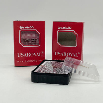 Durable PVC Laminated Playing Cards - Washable, Sturdy, Built to last w/Plastic Box(Sold Individually) - Lion Wholesale