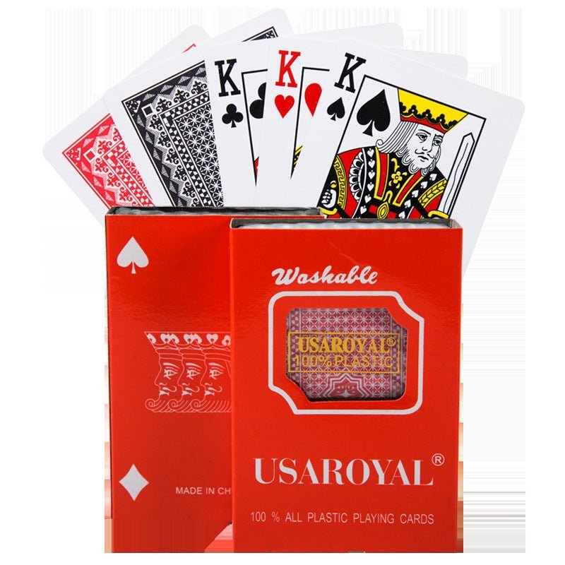 Durable PVC Laminated Playing Cards - Washable, Sturdy, Built to last w/Plastic Box(Sold Individually) - Lion Wholesale