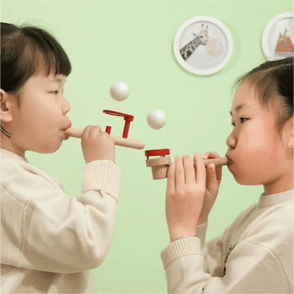 Floating Ball Pipe Game for Kids – Wooden Blow Pipe Toy - Lion Wholesale