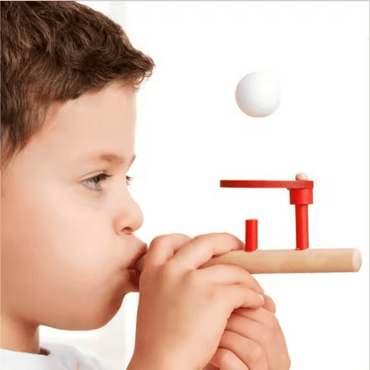 Floating Ball Pipe Game for Kids – Wooden Blow Pipe Toy - Lion Wholesale