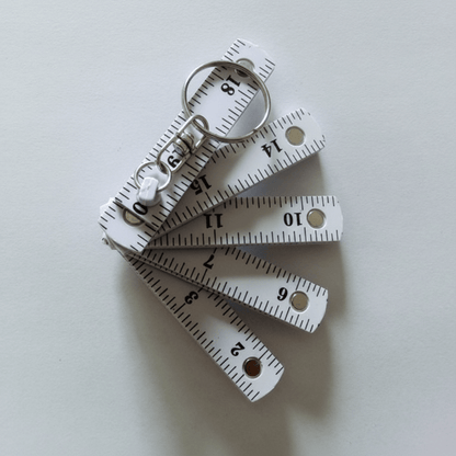 Folding Ruler Keychain | English & Metric | Extends - Lion Wholesale
