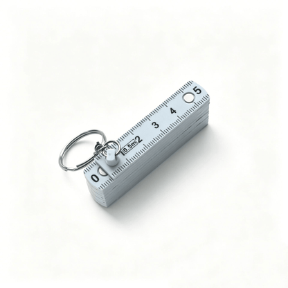 Folding Ruler Keychain | English & Metric | Extends - Lion Wholesale