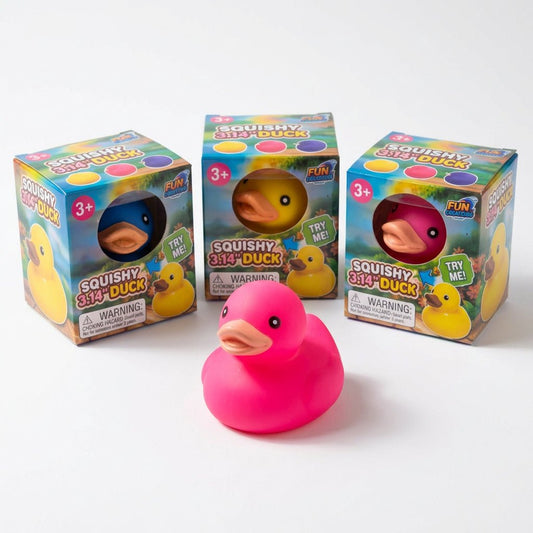 Fun Storm Squishy 3.14" Duck in PVC Window Box |NOT FOR OCC CONTAINS LIQUID | Sold Individually-Retail Ready - Lion Wholesale