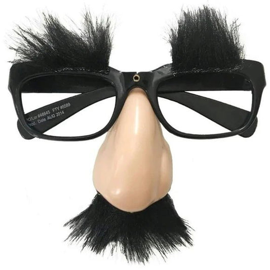 Funny Disguise Glasses with Fake Mustache & Eyebrows | Shoebox Gift - Lion Wholesale