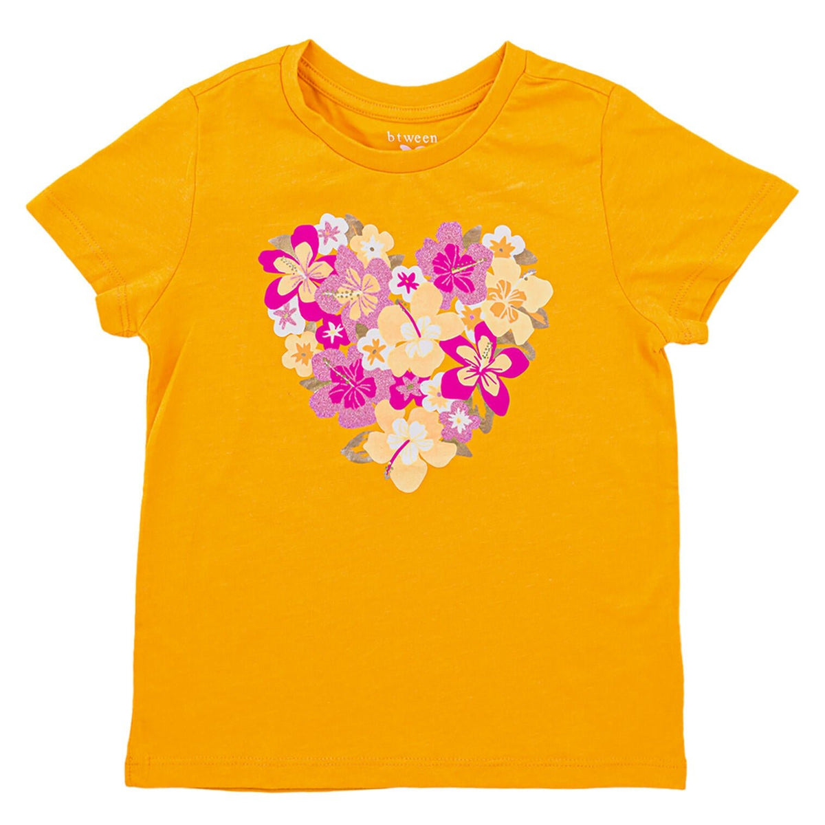 Girls' Graphic T-Shirt | Marigold | Size 7-12 - Lion Wholesale