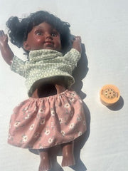 Gods Girls 10" Plastic Black Baby Doll - Sings Twinkle Twinkle Little Star - Lion Wholesale