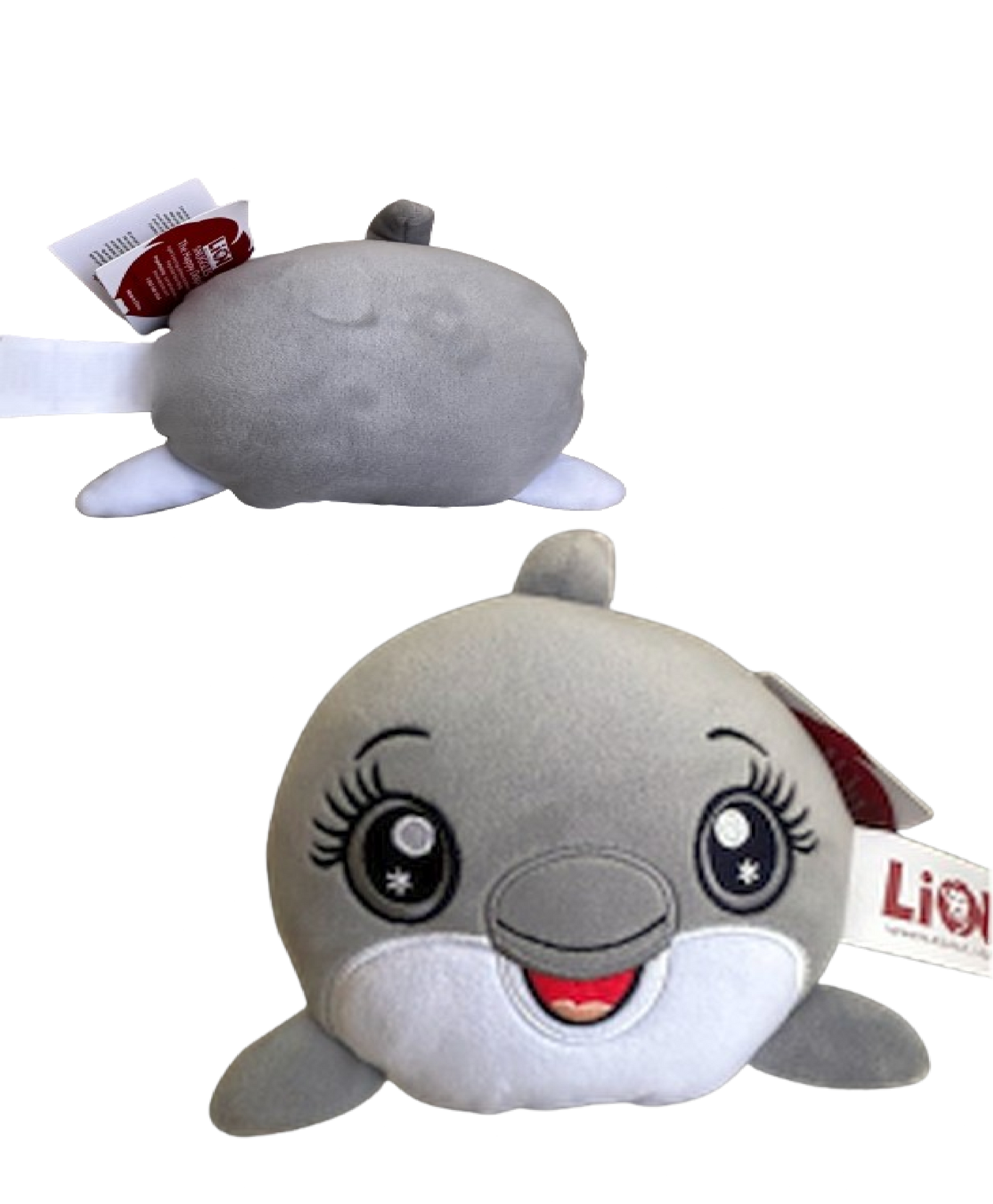 Huggable Plushie "Snuggles the Happy Dolphin" Pillow - Super Soft 5" Companion - Lion Wholesale