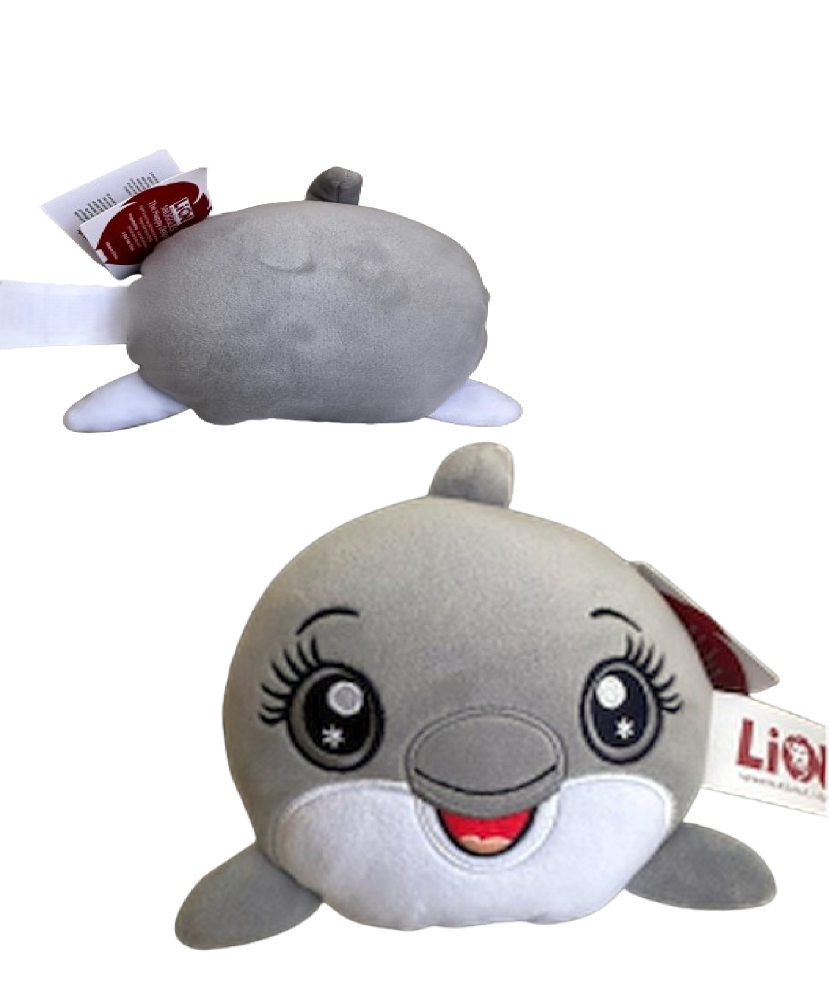 Huggable Plushie "Snuggles the Happy Dolphin" Pillow - Super Soft 5" Companion - Lion Wholesale