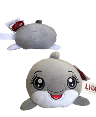 Huggable Plushie "Snuggles the Happy Dolphin" Pillow - Super Soft 5" Companion - Lion Wholesale