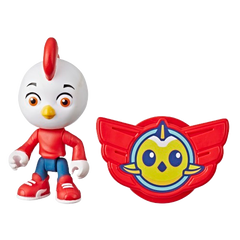 Top Wing Rod Mini Figure with snap-on badge for preschoolers, featuring colorful design and role-play fun.