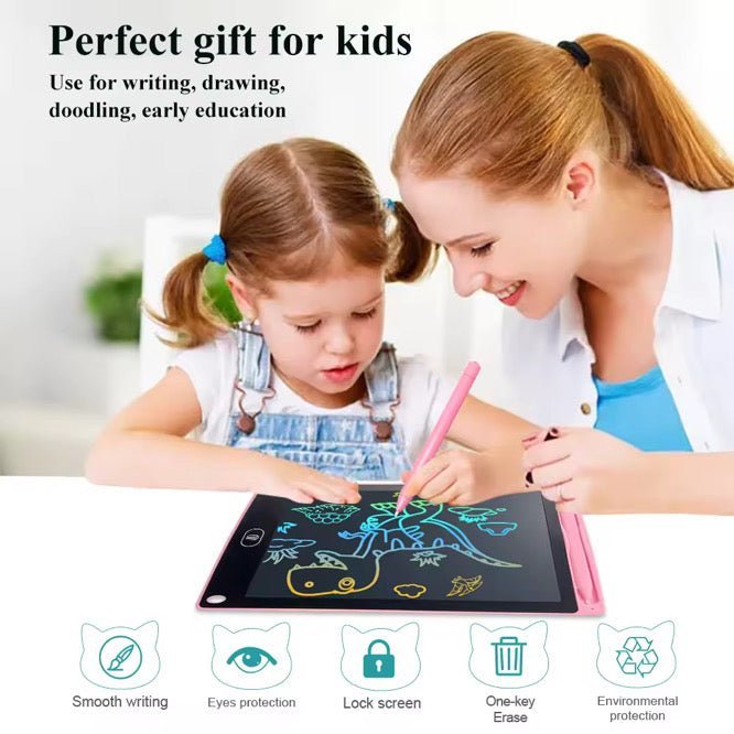 LCD Writing Tablet – 8.5" Reusable Drawing Pad | 100,000 Erases | Ages 3+ - Lion Wholesale