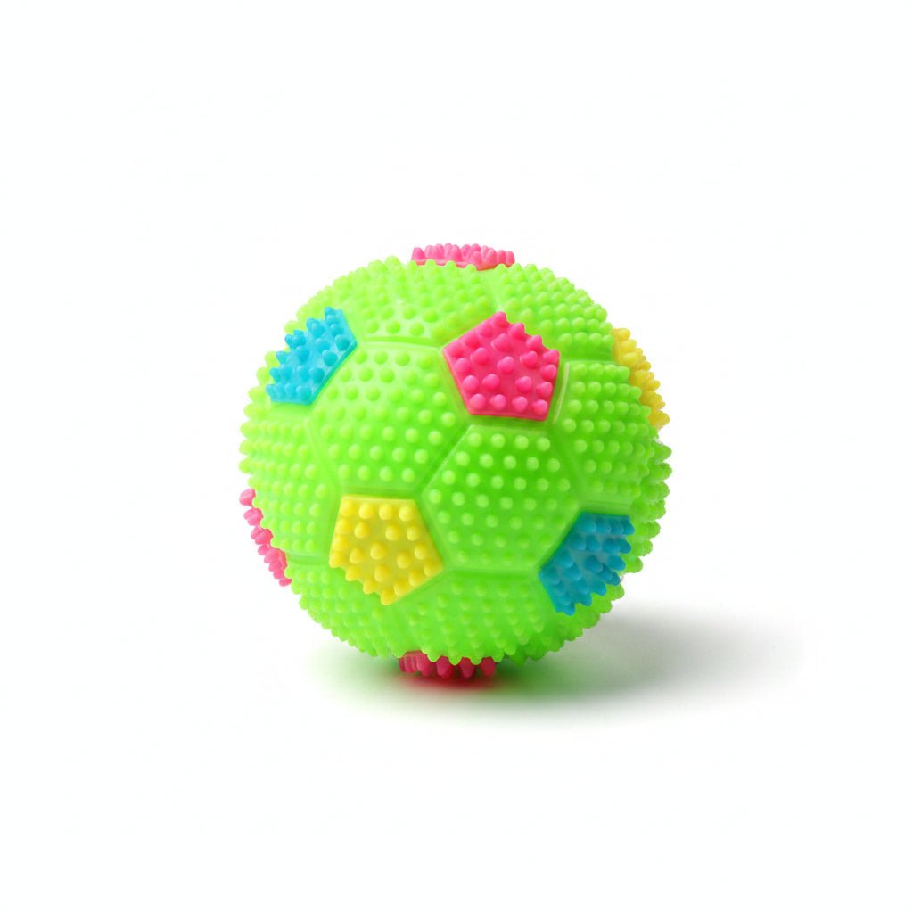 LED Spiky Flashing Soccer Balls – Individual | Assorted Neon Colors - Lion Wholesale