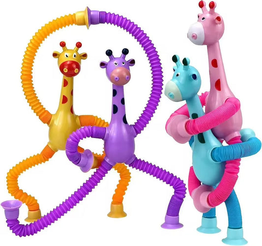 Light up Giraffe Pop Tubes - Flexible Tubes with LED Lights and Suction Cups Asst. Colors(each) - Lion Wholesale