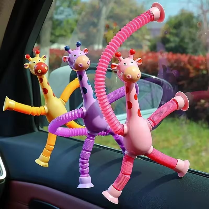 Light up Giraffe Pop Tubes - Flexible Tubes with LED Lights and Suction Cups Asst. Colors(each) - Lion Wholesale