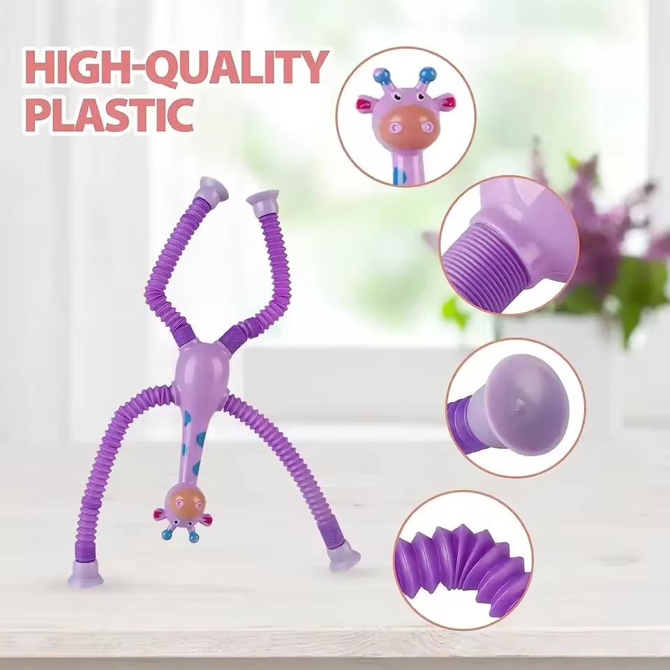Light up Giraffe Pop Tubes - Flexible Tubes with LED Lights and Suction Cups Asst. Colors(each) - Lion Wholesale